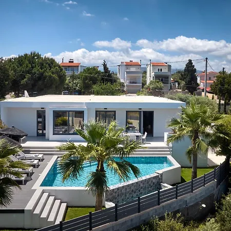 Villa Kyamon Luxury With Heated Saltwater Pool Near Chania