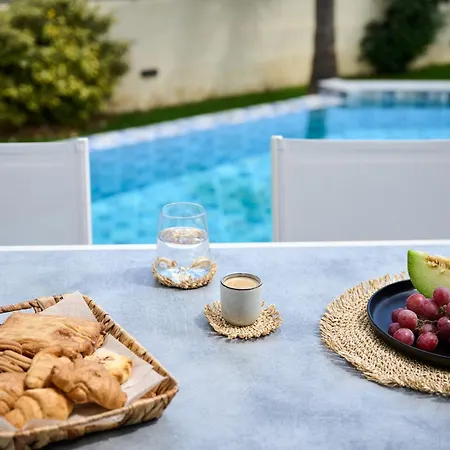 Villa Kyamon Luxury With Heated Saltwater Pool Near Chania Hanya